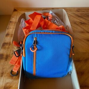 Stylish Blue and Orange Men's Bag